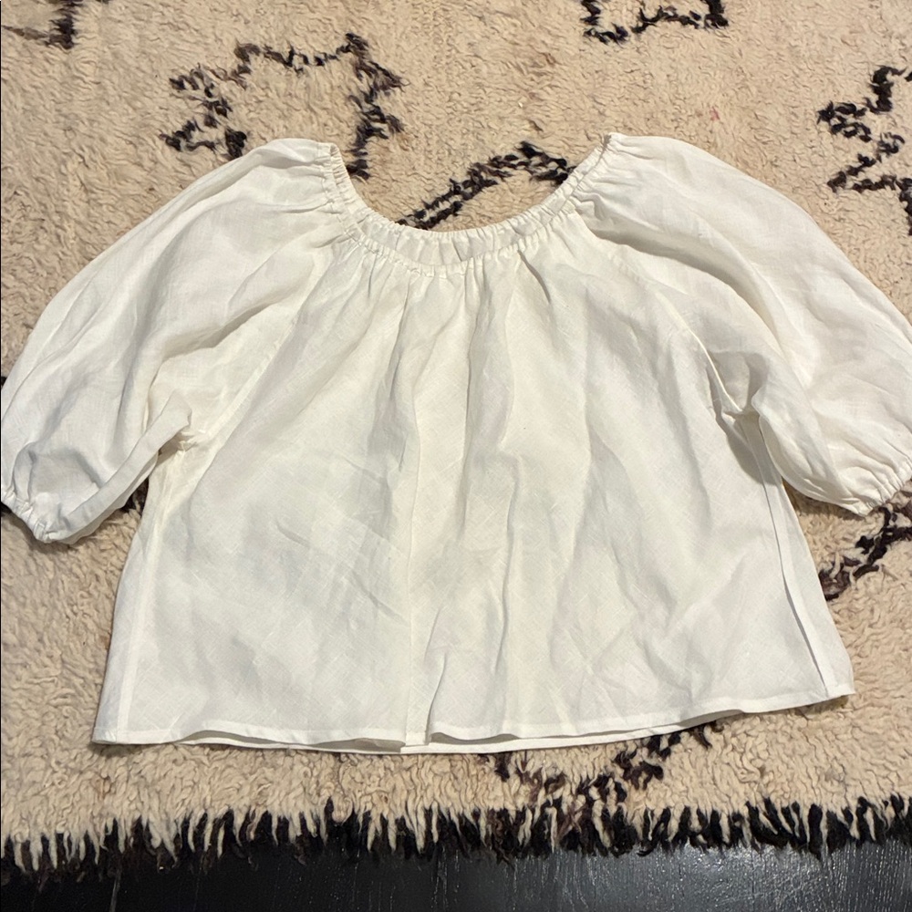 White Linen Bojo Women's Blouse